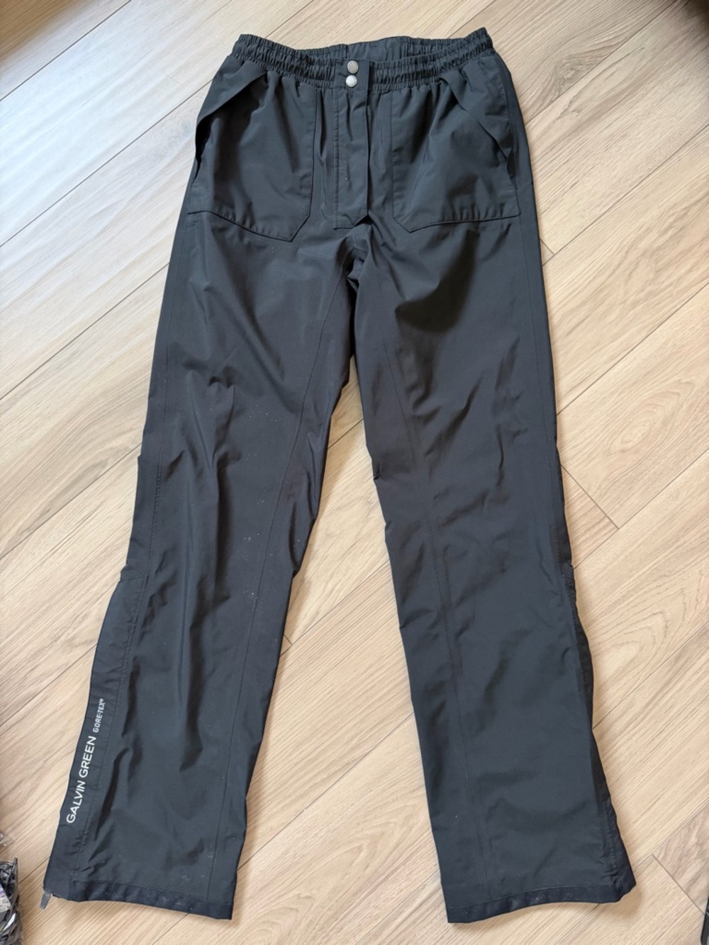 Galvin Green Mens Medium LONG Black Gore-tex Waterproof Golf Rain Pants